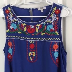 Precious embroidered shift dress